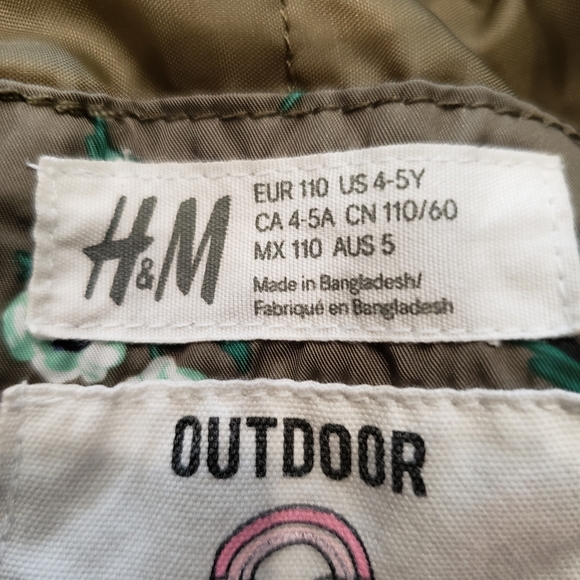 H&M USA 4-5 Youth Floral Print Jacket - Picture 4 of 14